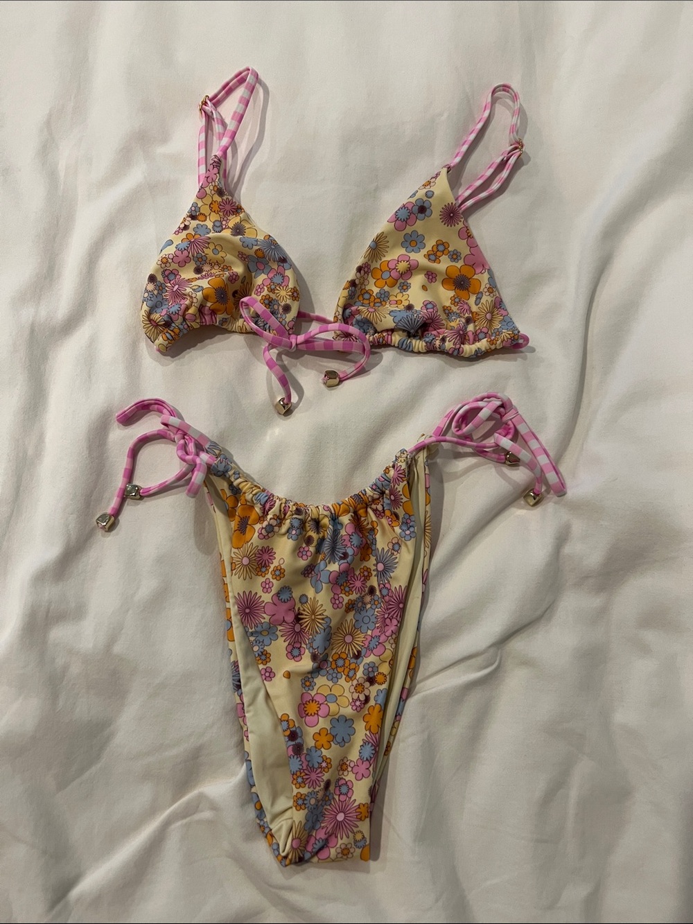 Blackbough Floral Tie-Side Bikini Set